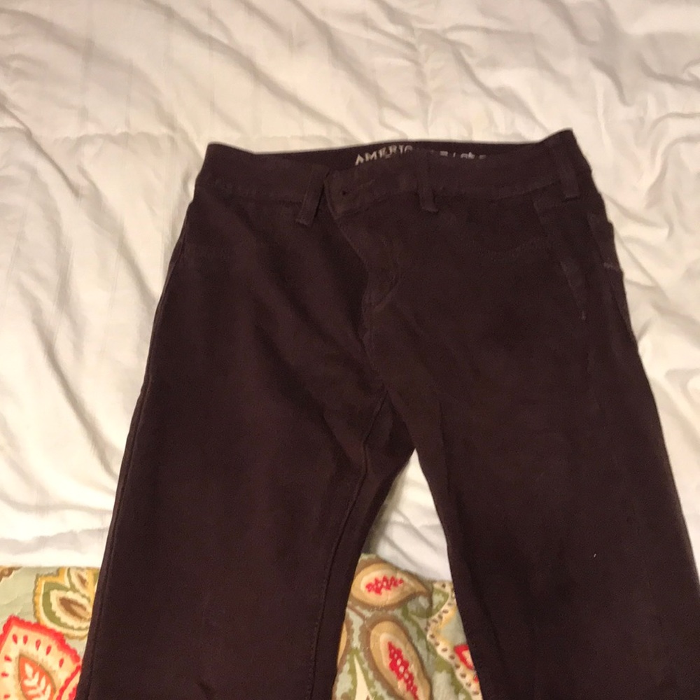 Maroon American Eagle Jeggings